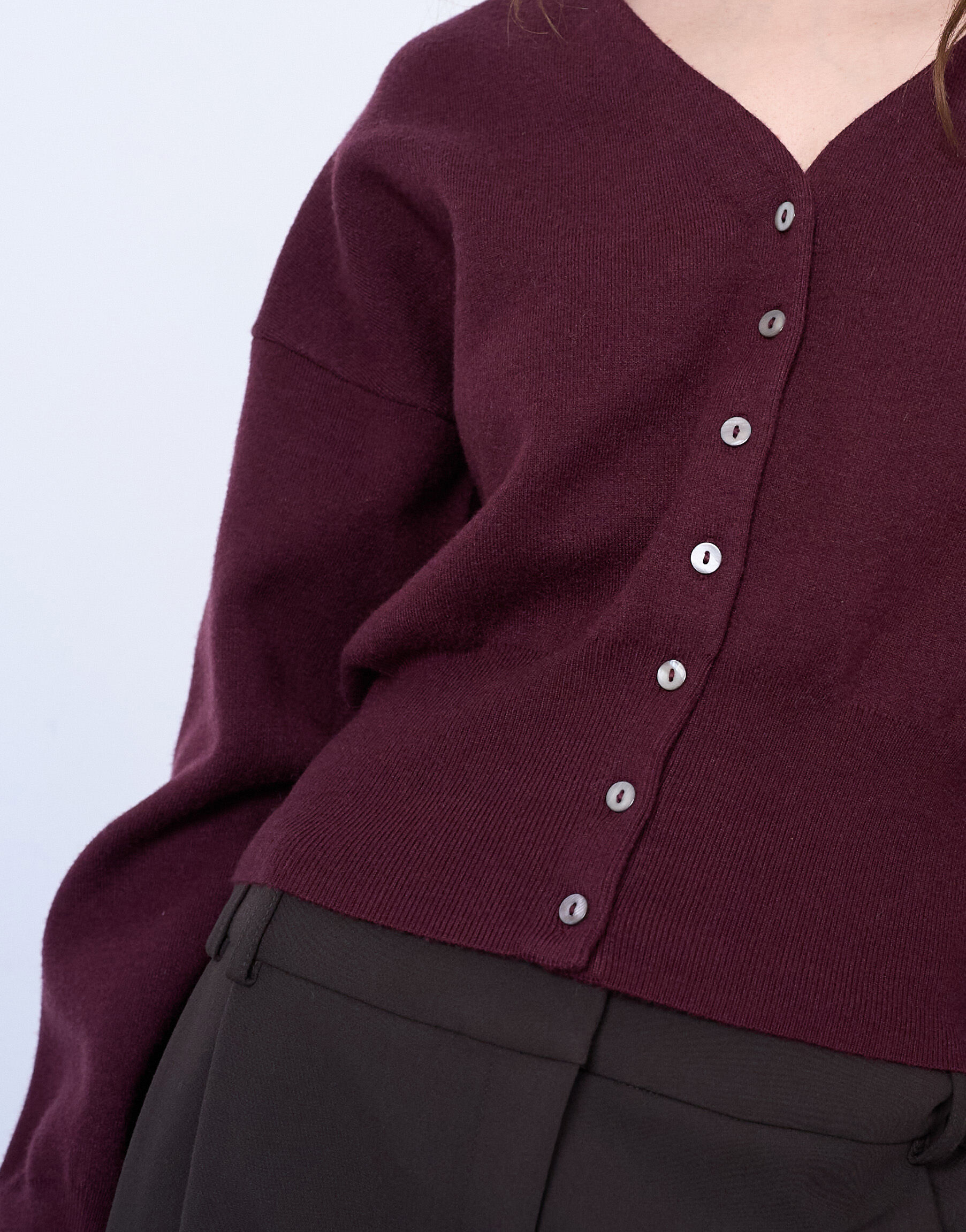 Tscompact Ls V-Neck Cardigan Noos