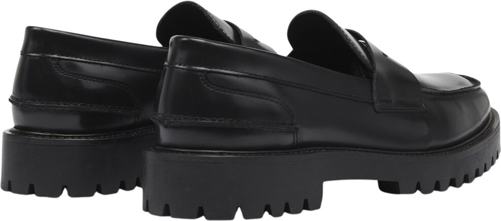Aaron Penny Loafer - Black Polido