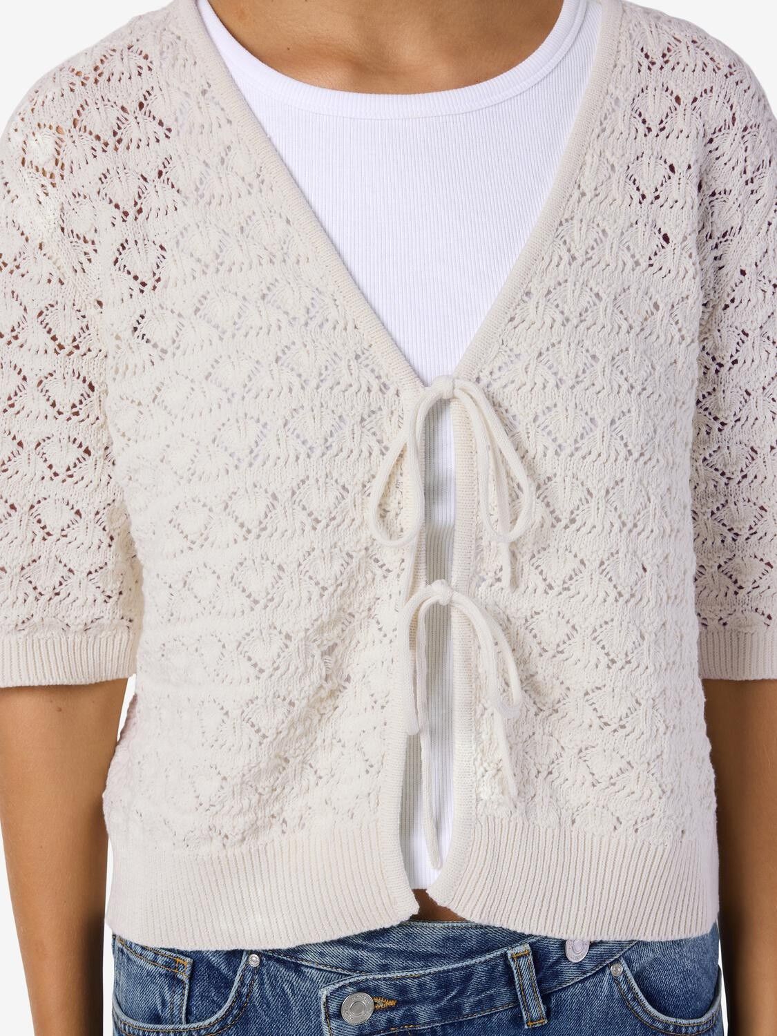 Nmlaika S/S Tie Knit Top Fwd