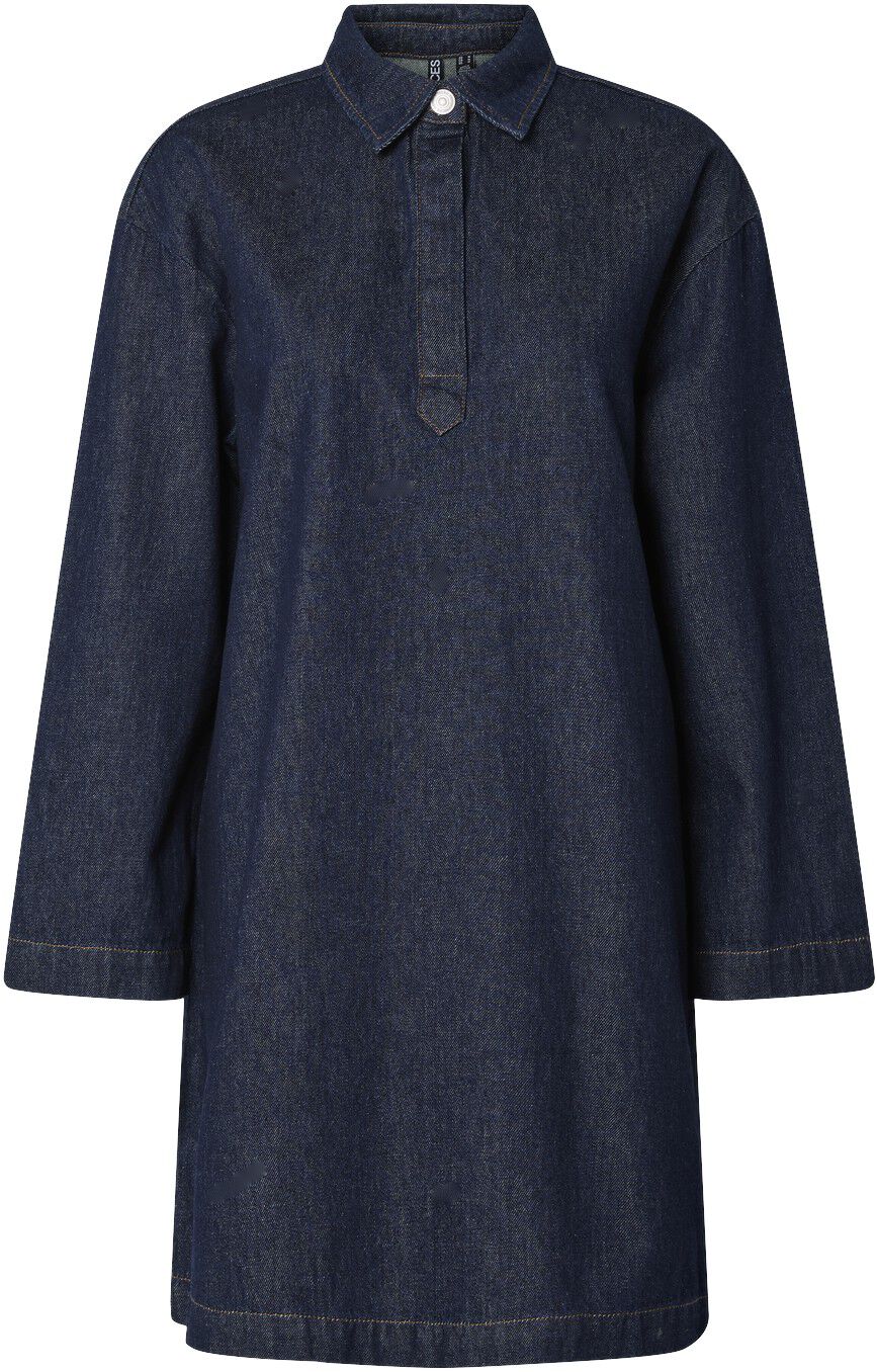 PCKENYA LS A-SHAPE DENIM DRESS NOOS