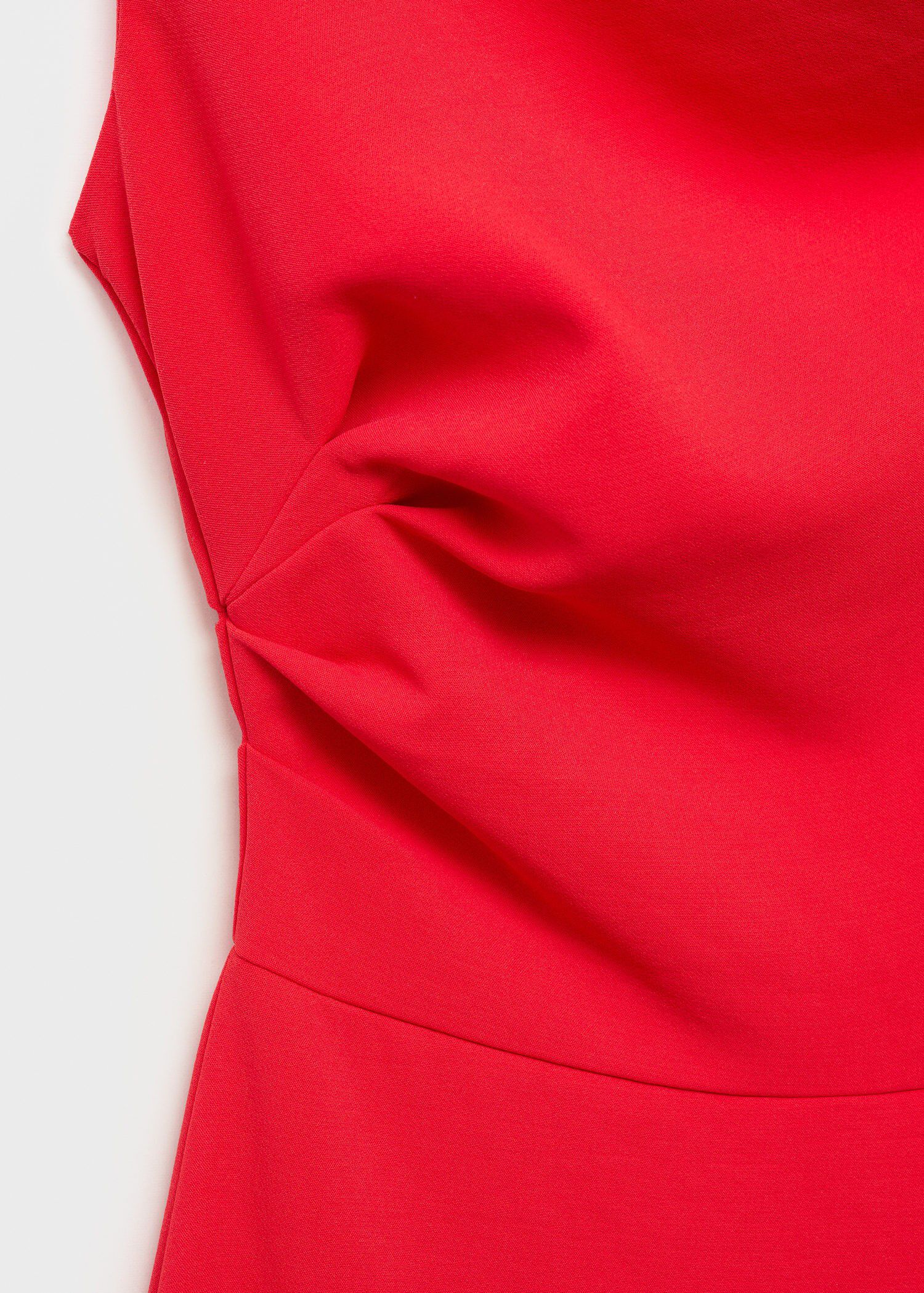 Long asymmetrical draped jumpsuit