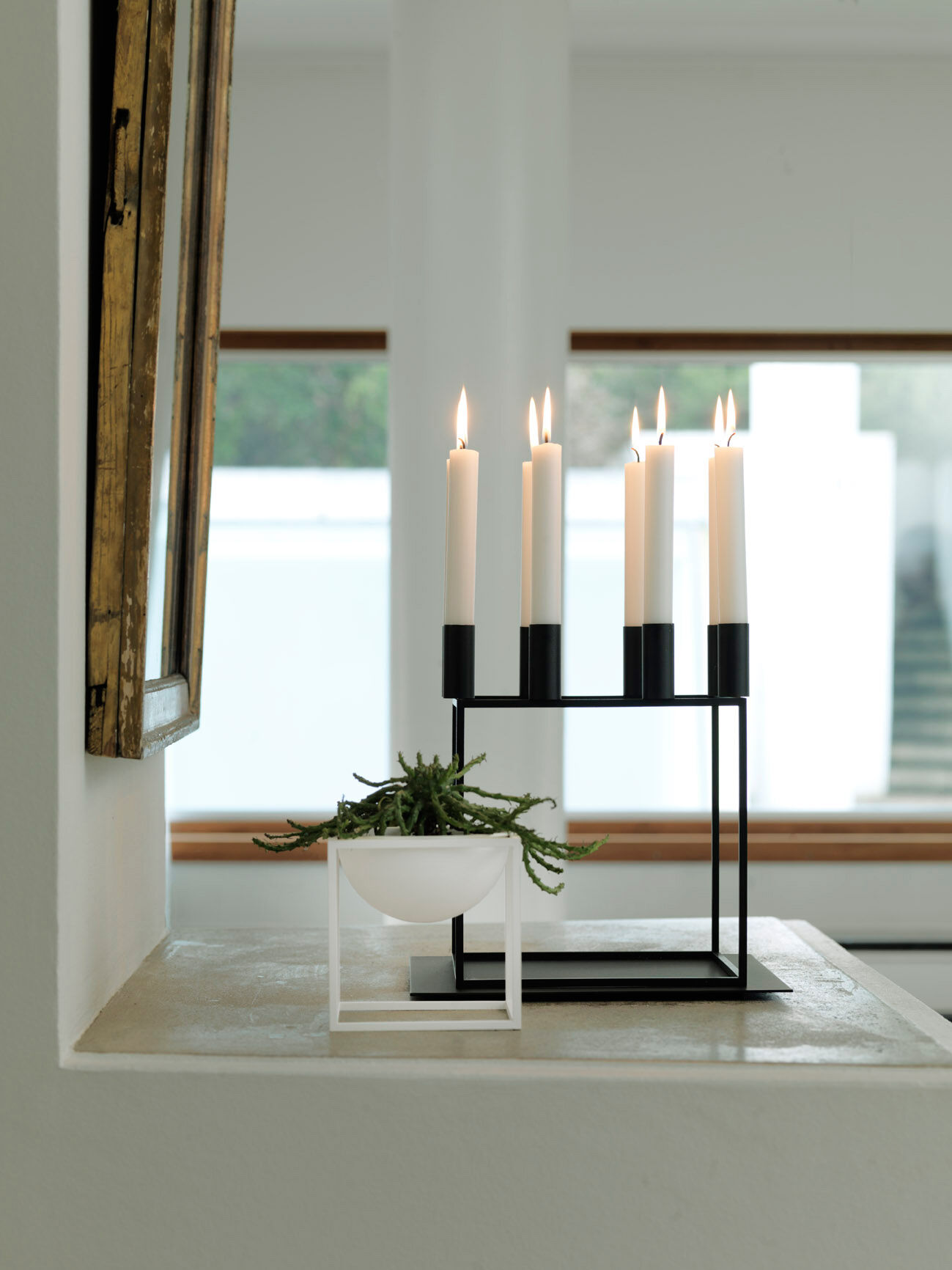 Kubus 8, Candle Holder, Black