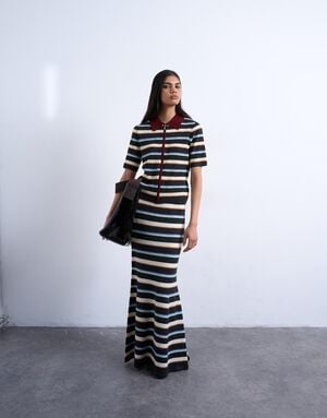 TSREBECCA LS ZIP POLO PULLOVER