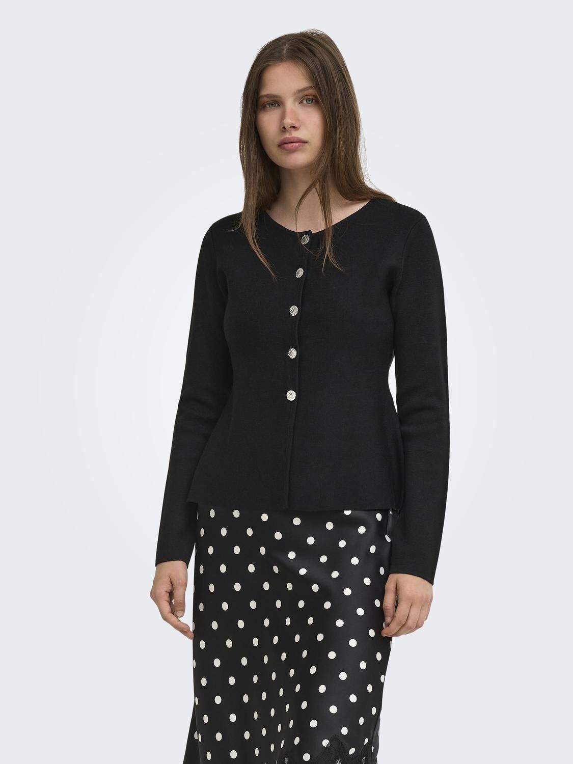 Onlmelli Ls Oneck Button Cardi Knt Noos