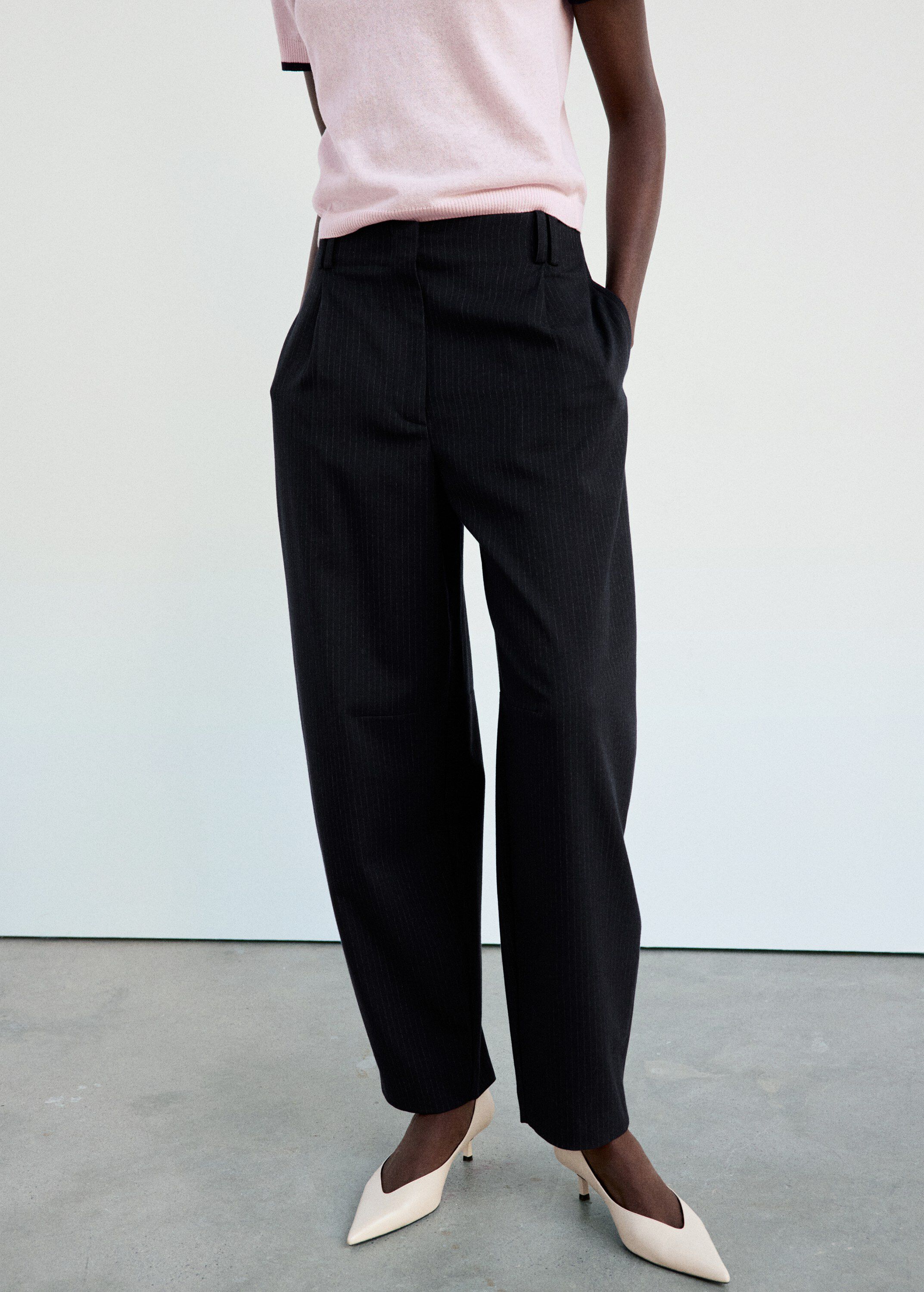 High-waisted balloon trousers