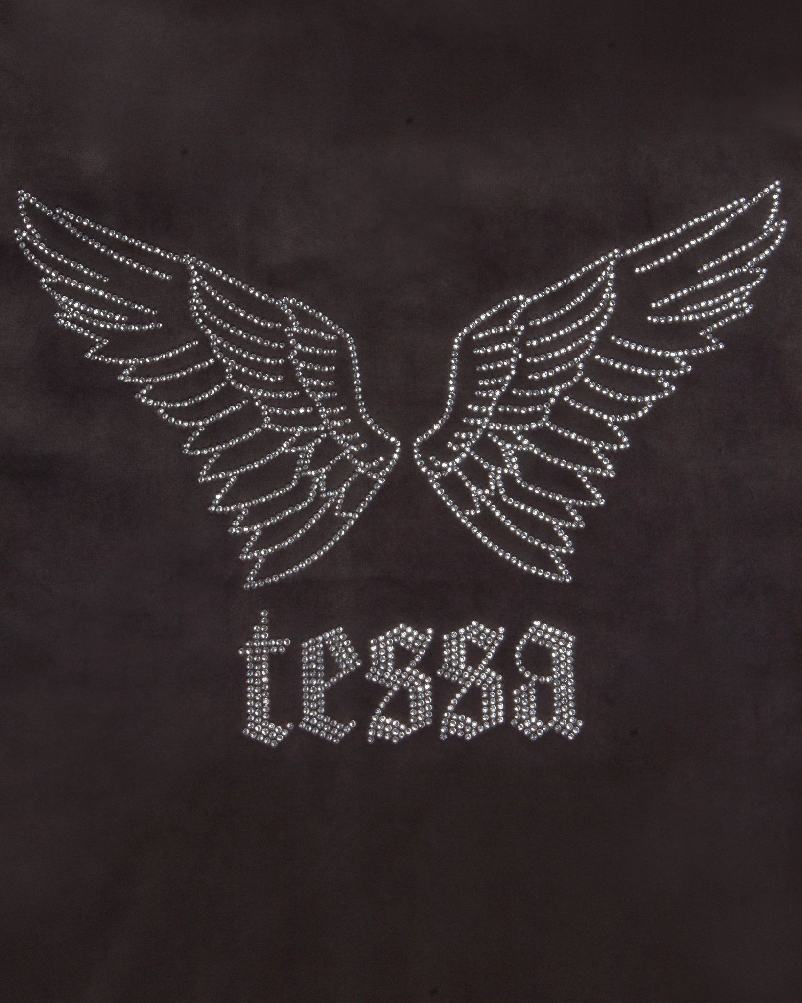 Tessa x Juicy - velour hoodie m. diamanter