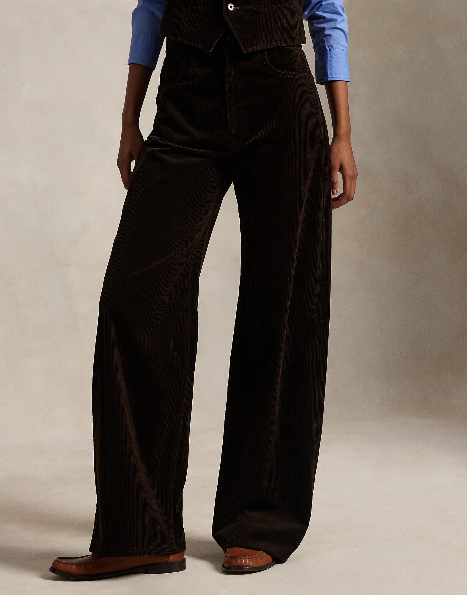 Cotton Corduroy Wide-Leg Pant