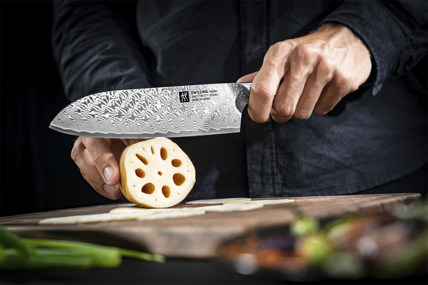 Tanrei Santoku kniv 180 Fin egg