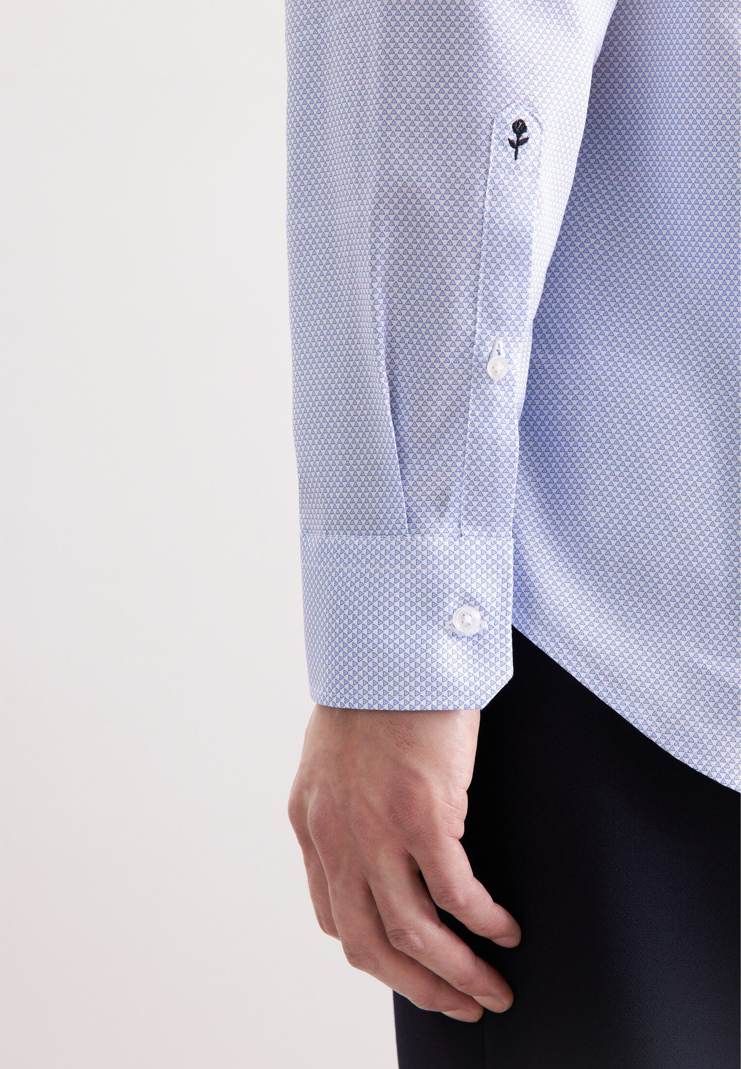 Business shirt Slim 1/1 Kent-Collar Print