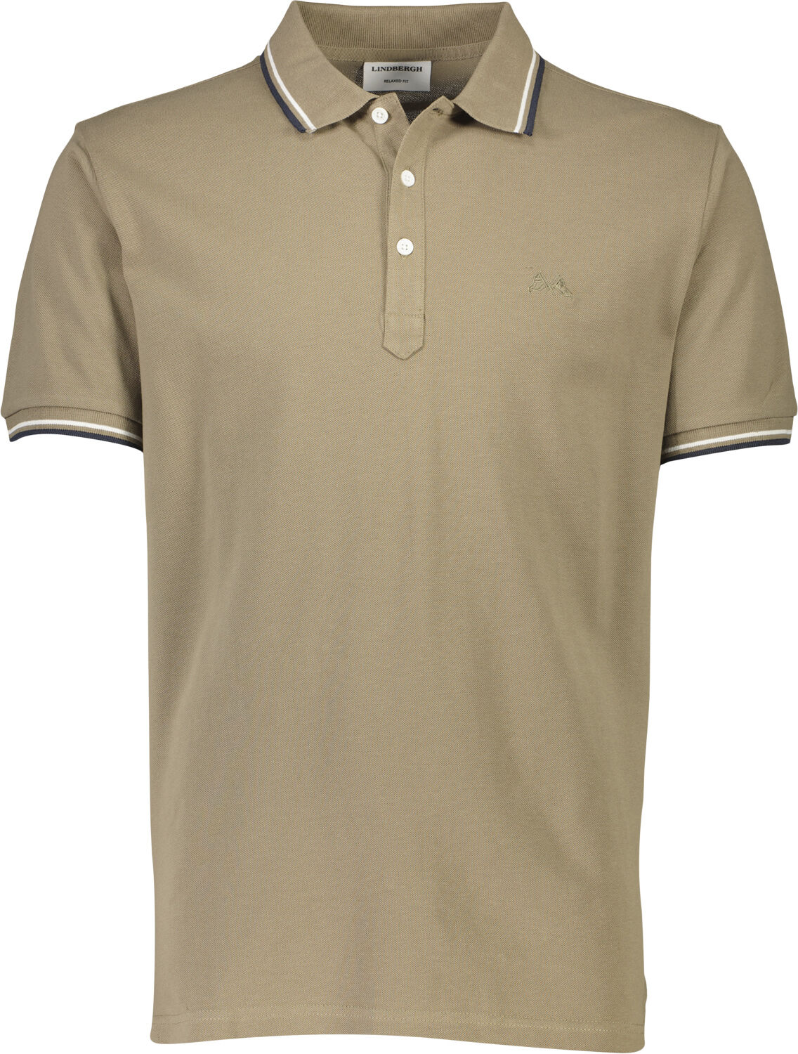 Polo shirt w. contrast piping