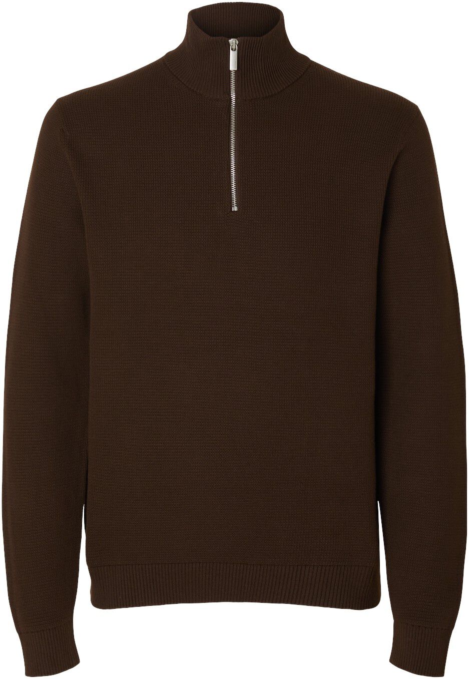 Slhdane Ls Knit Structure Half Zip Noos