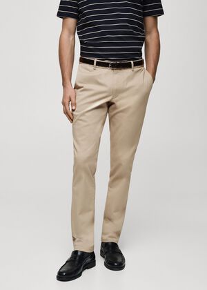 Barna slim-fit twill chino trousers