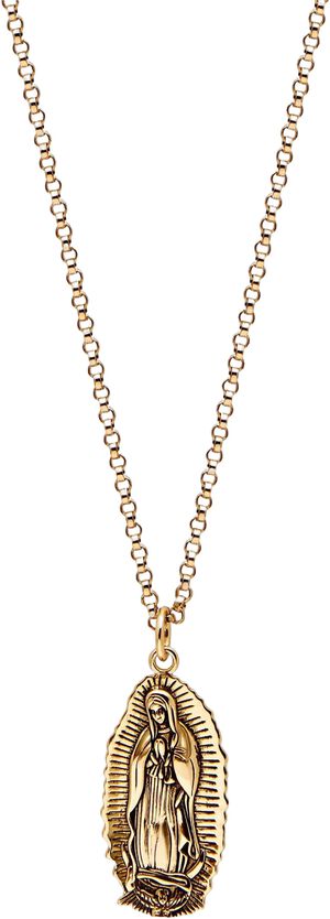 Our Lady of Guadalupe 18K Gold-Plated Sterling Silver Pendan