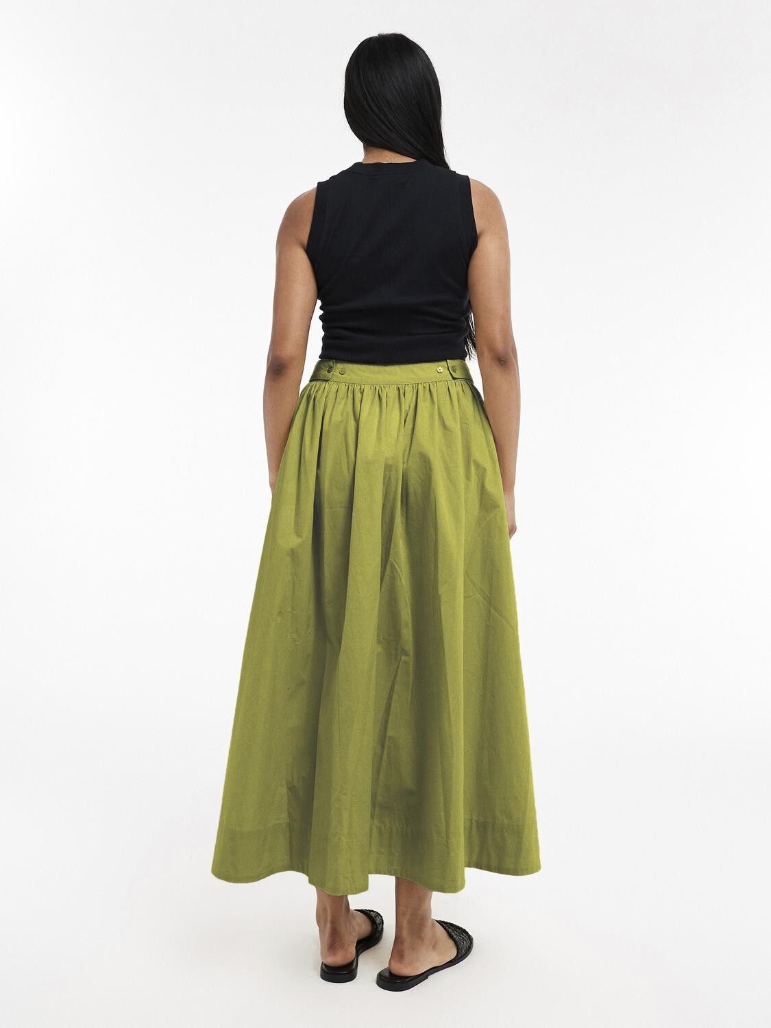 Tssally Lw Ankle Skirt Wvn