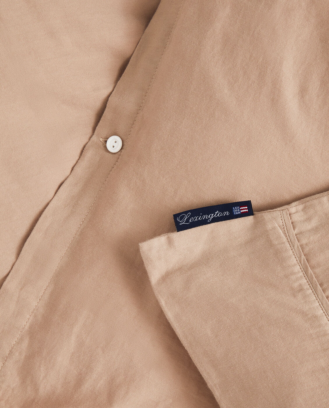 Beige Washed Cotton Sateen Bed Set