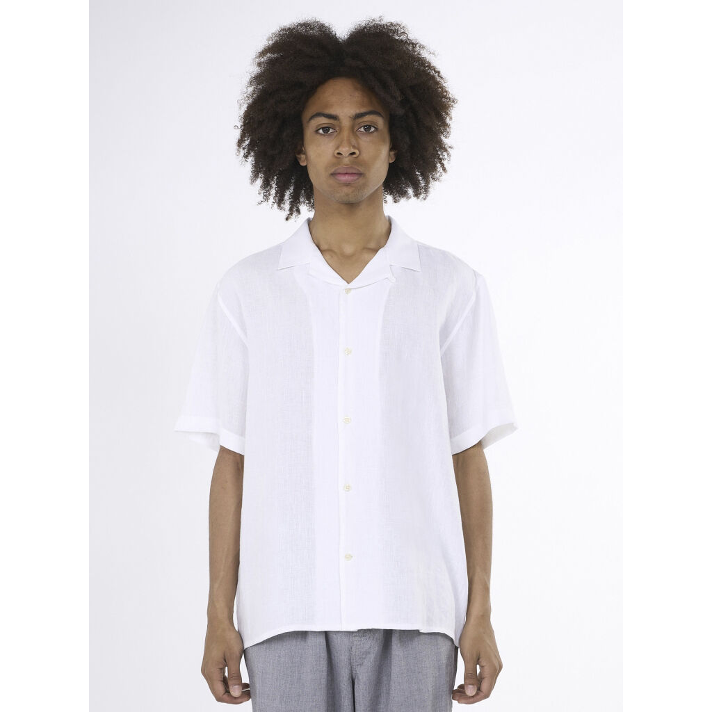 Box fit short sleeved linen shirt GOTS/Vegan
