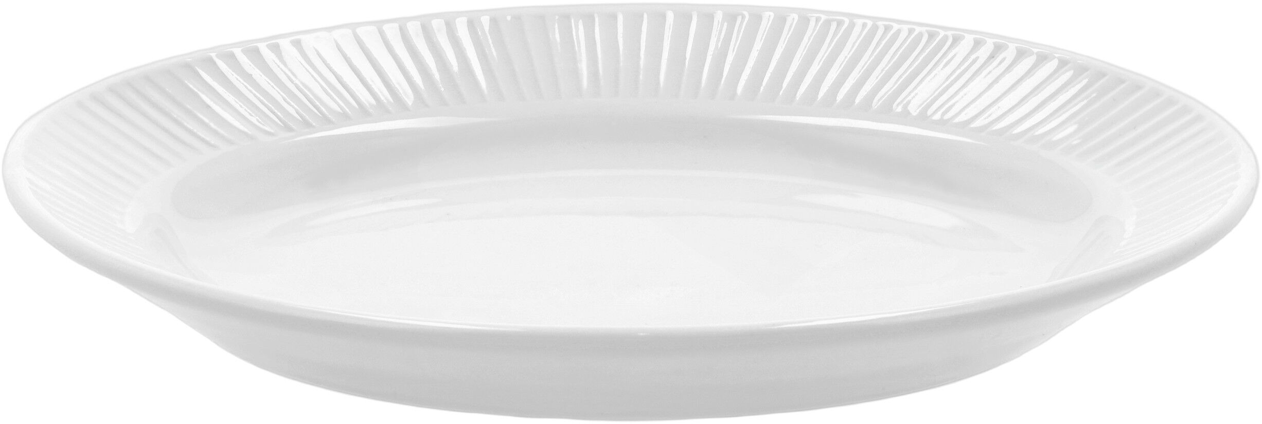 Serveringsfat Pliss&eacute; 22,5 x 15,5 cm Vit