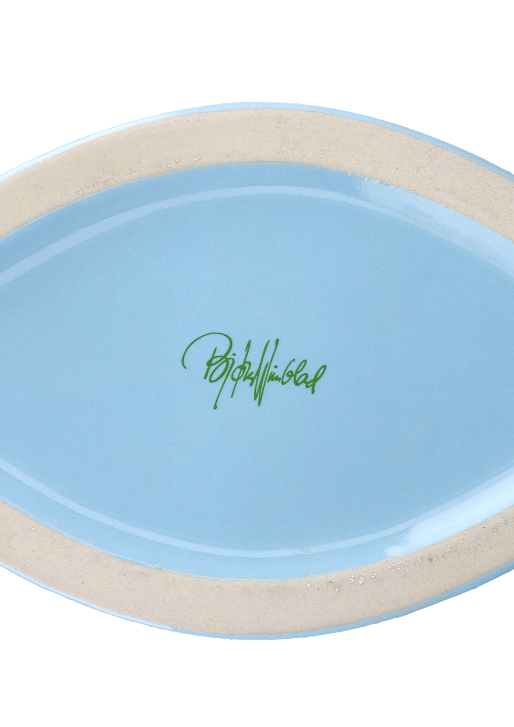 Nina Vase H28. 5 cm lys bl&aring;/gr&oslash;n