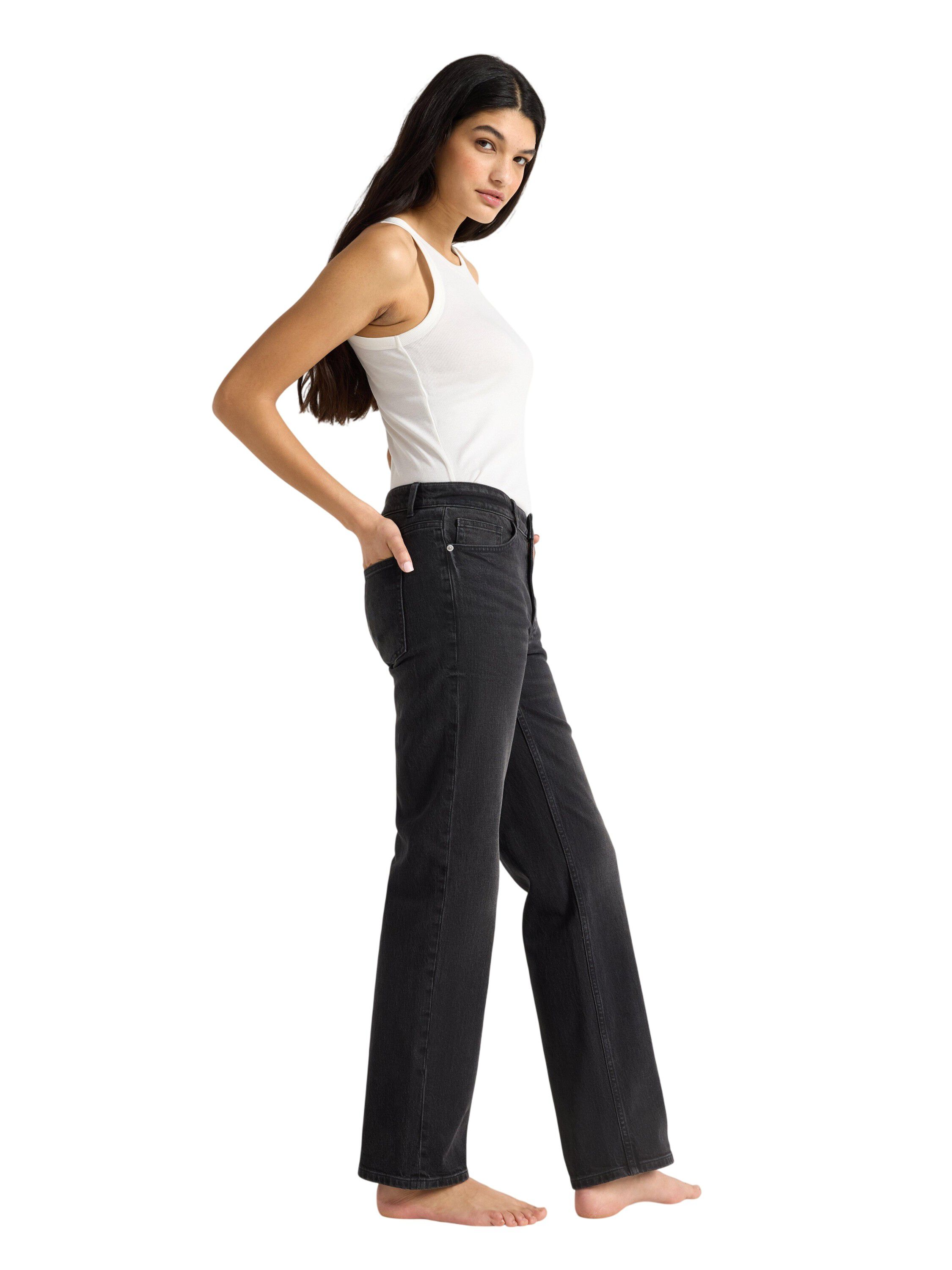 STRAIGHT Nea jeans med l&auml;tt stretch