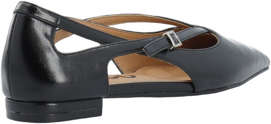 BIABARI Cut Out Pointy Flat Faux Leather