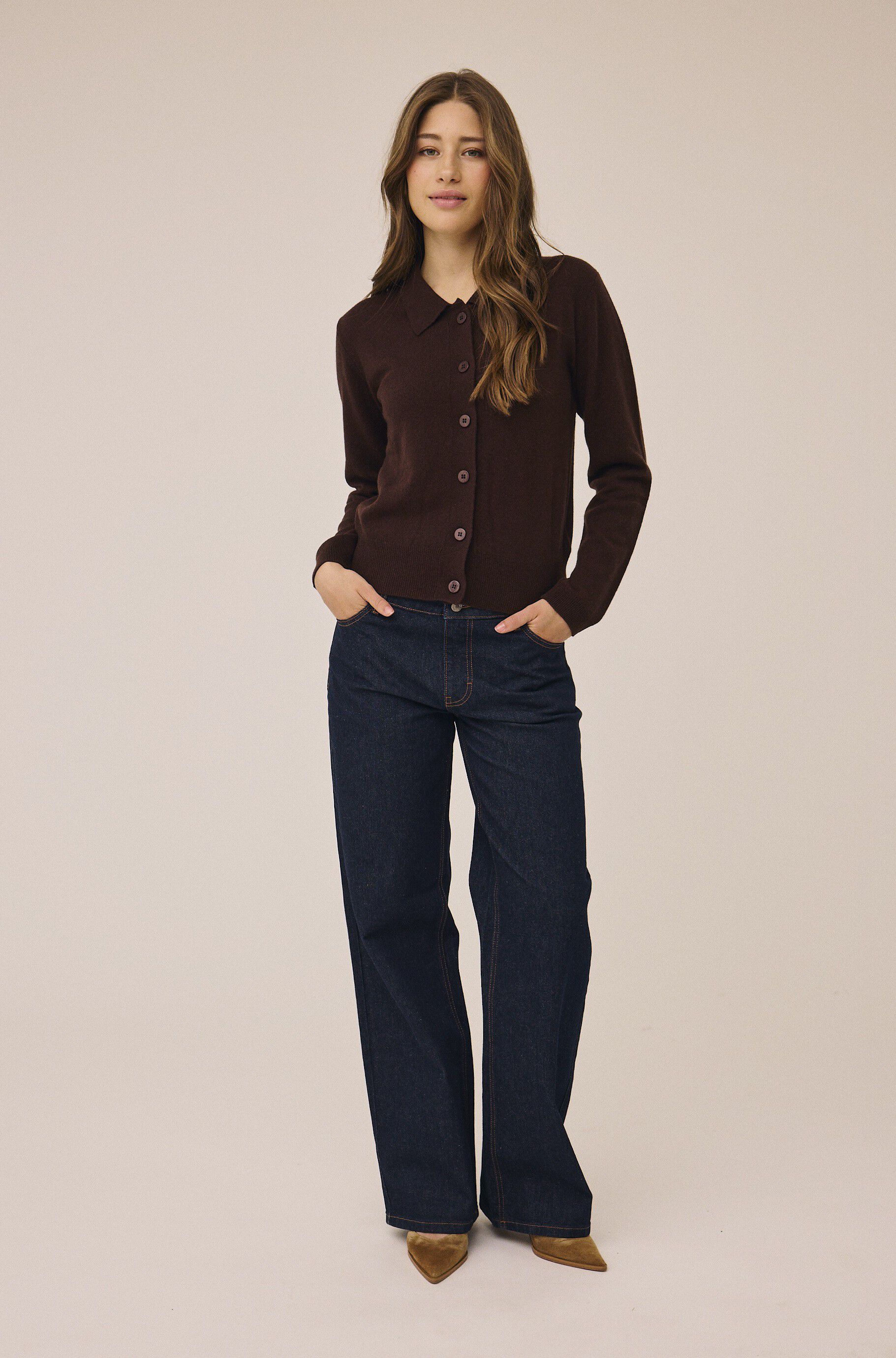 Mabel 15 Polo Cardigan - 100% Cashmere GCS