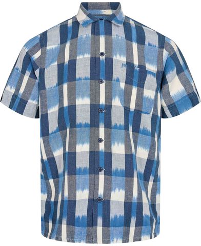 Classic Fit Ikat Linen-Cotton Camp Shirt