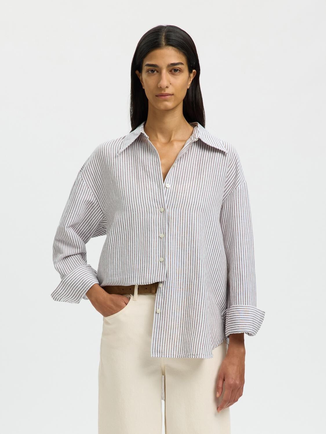 Slwcleo Oversize Linen Blend Shirt Noos
