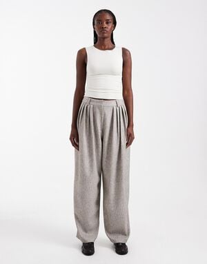 TSTONA PLEATED WIDE LEG TROUSERS WV