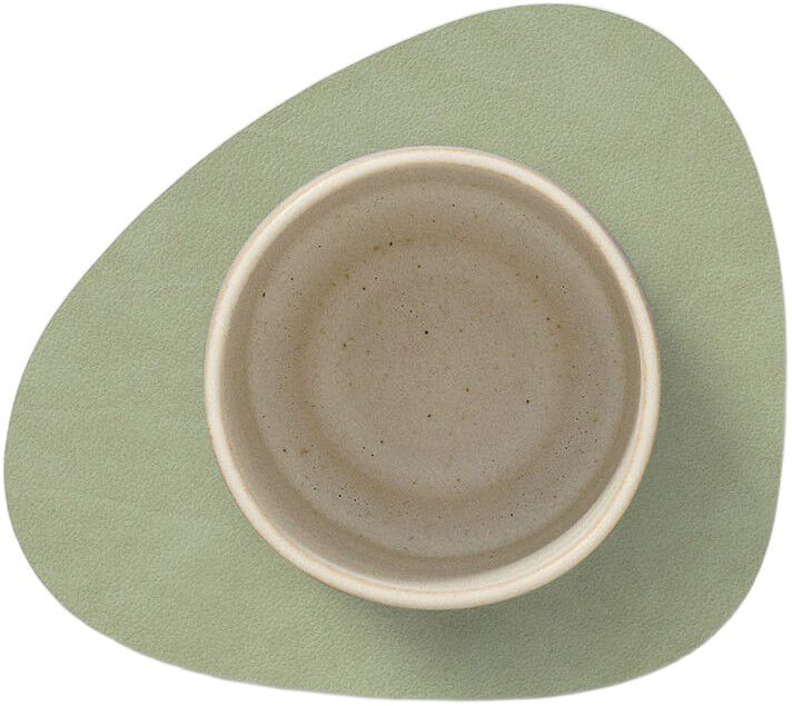 GLASS MAT CURVE 11X13CM NUPO olive green