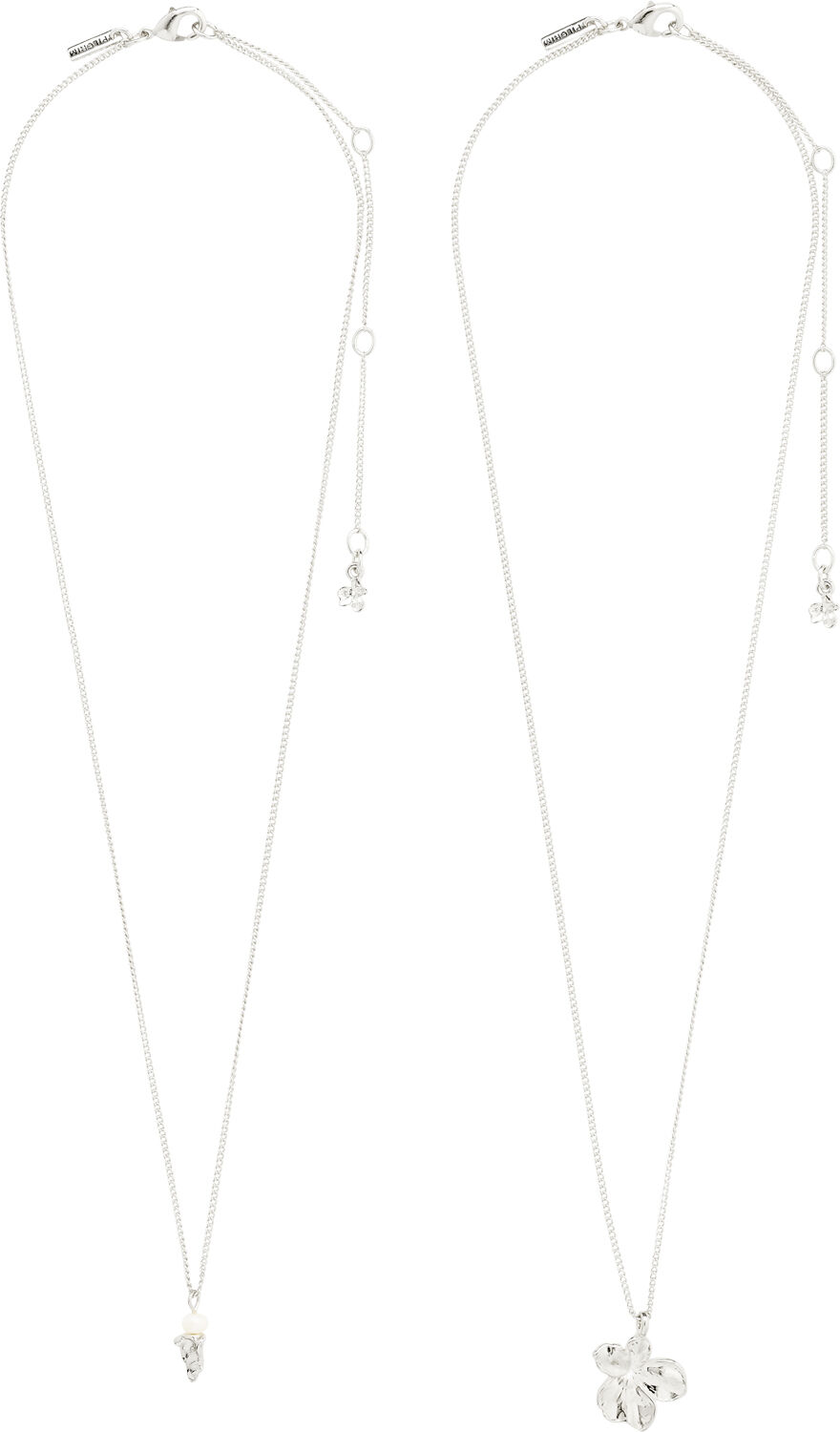 ZHURI recycled necklace 2-in-1 set silver-plated