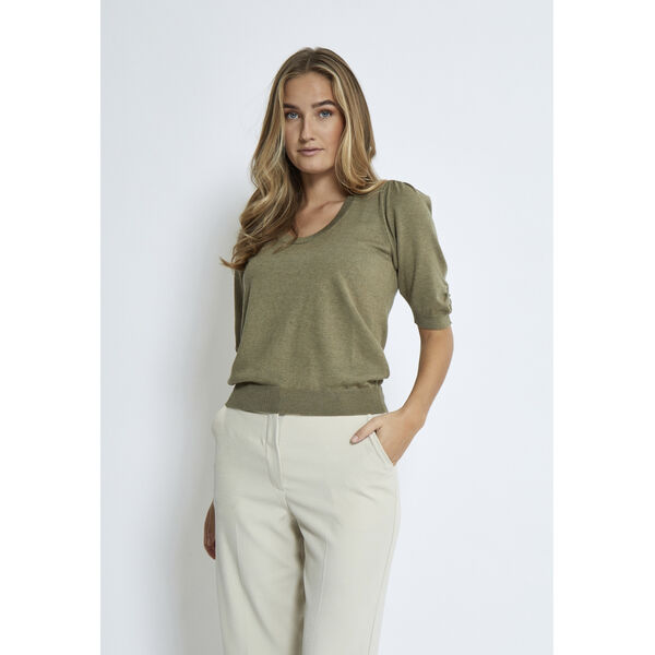 MSPam Scoop Neck Knit T-Shirt