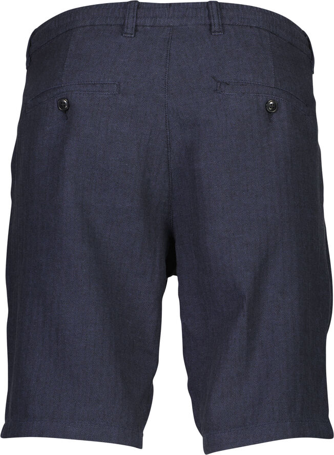 Linen blend herringbone shorts