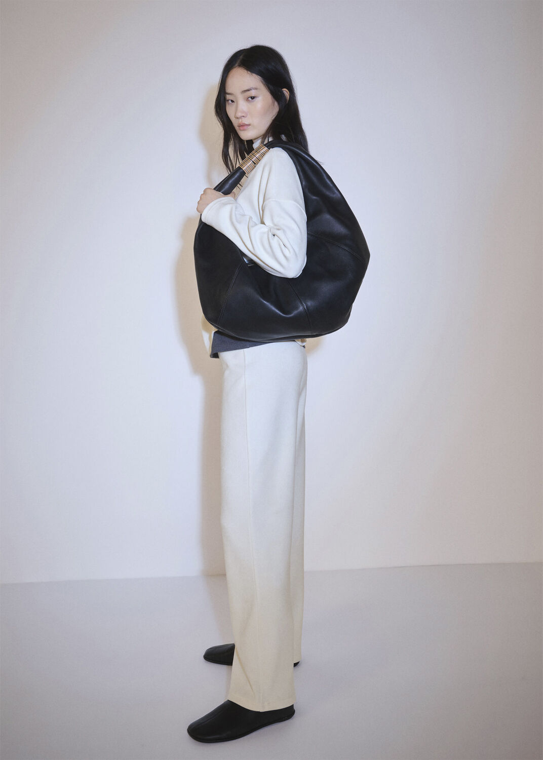 Corduroy straight trousers