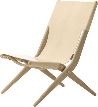 Saxe chair, natural oak/natural leather
