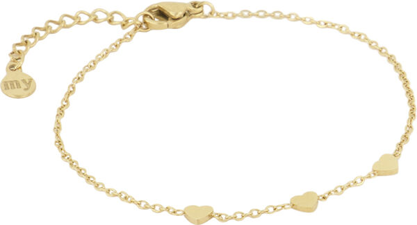 Graduation bracelet three hearts