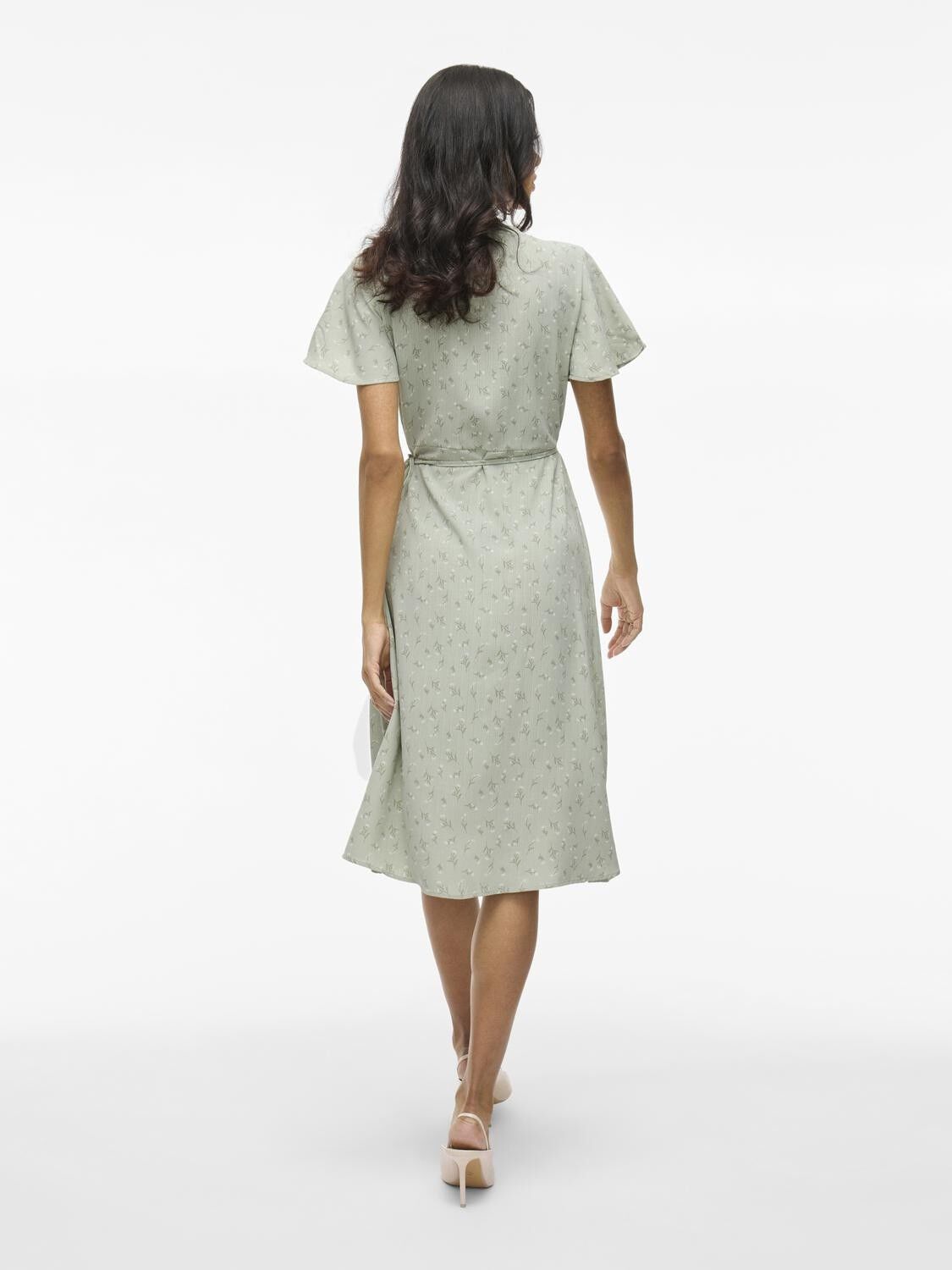VILOVIE S/S WRAP MIDI DRESS - NOOS