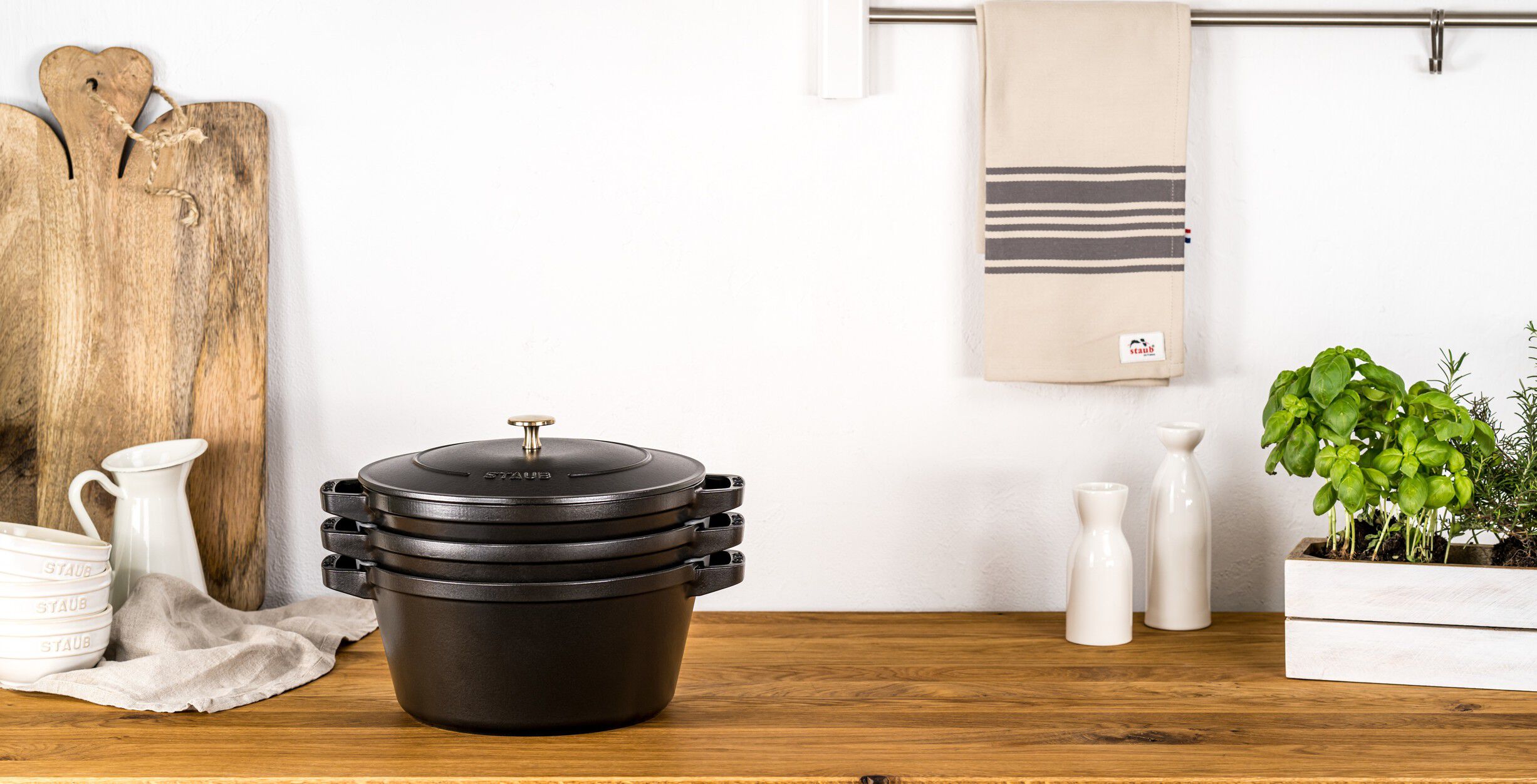 La Cocotte 3-st, Gryt & kastrullset, Svart