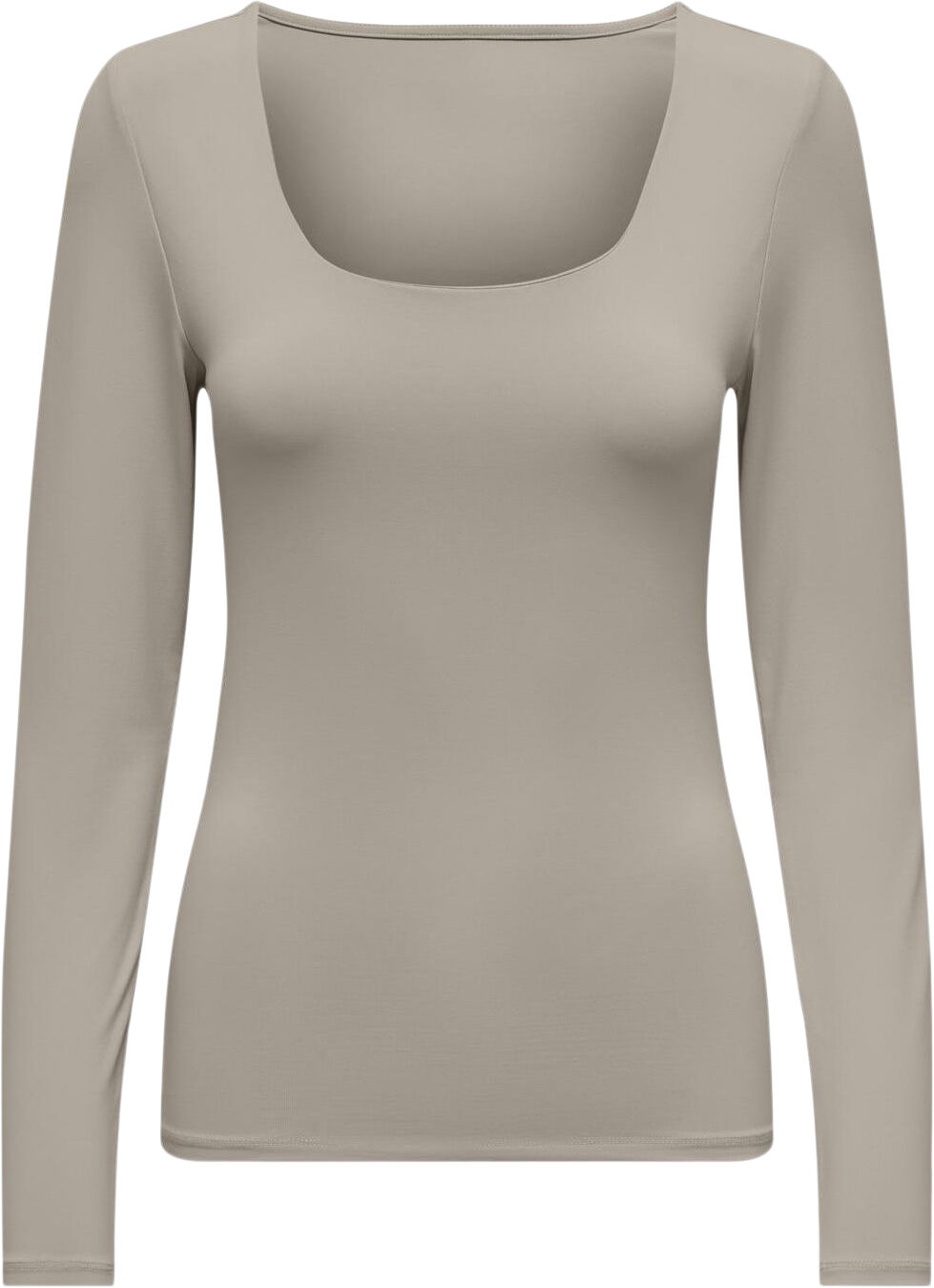 ONLEA L/S 2-WAY DEEP NECK TOP JRS N