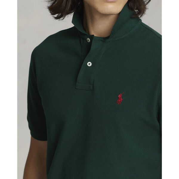 Custom Slim Fit Mesh Polo Shirt