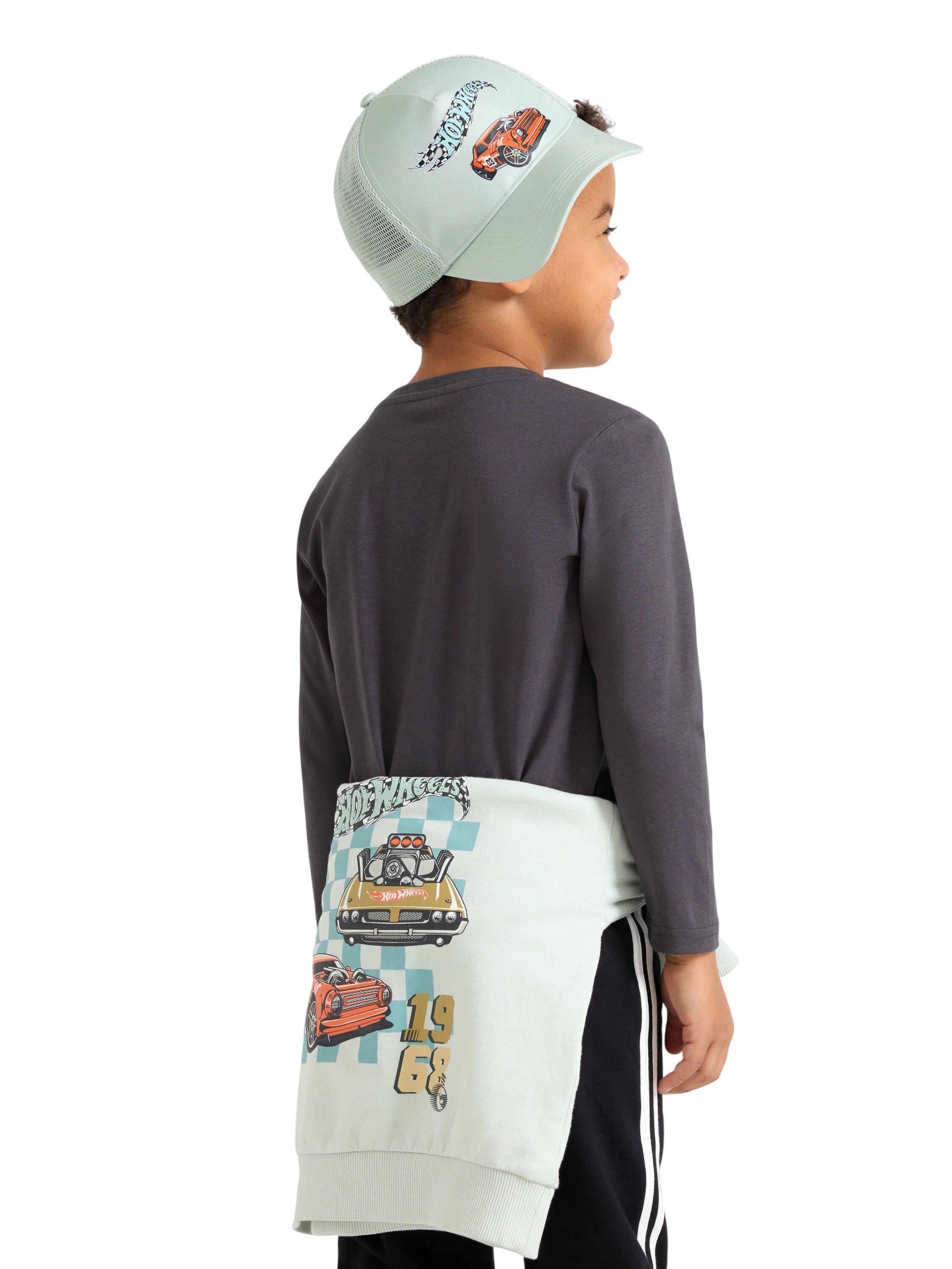 Long-sleeved top in soft cotton jer