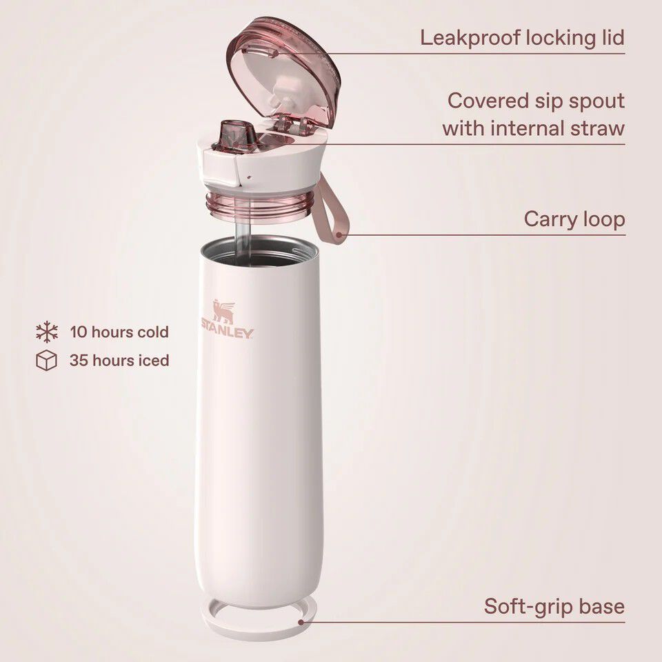 Stanley Quencher ProTour Flip Straw Tumbler 0. 59L Rose Qua