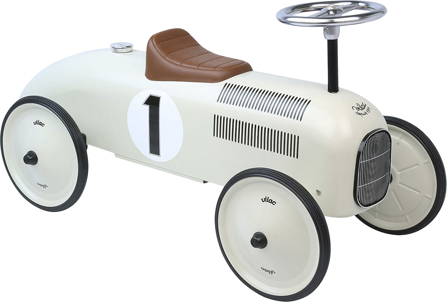 Vilac - G&aring;bil i metal - R&aring;hvid