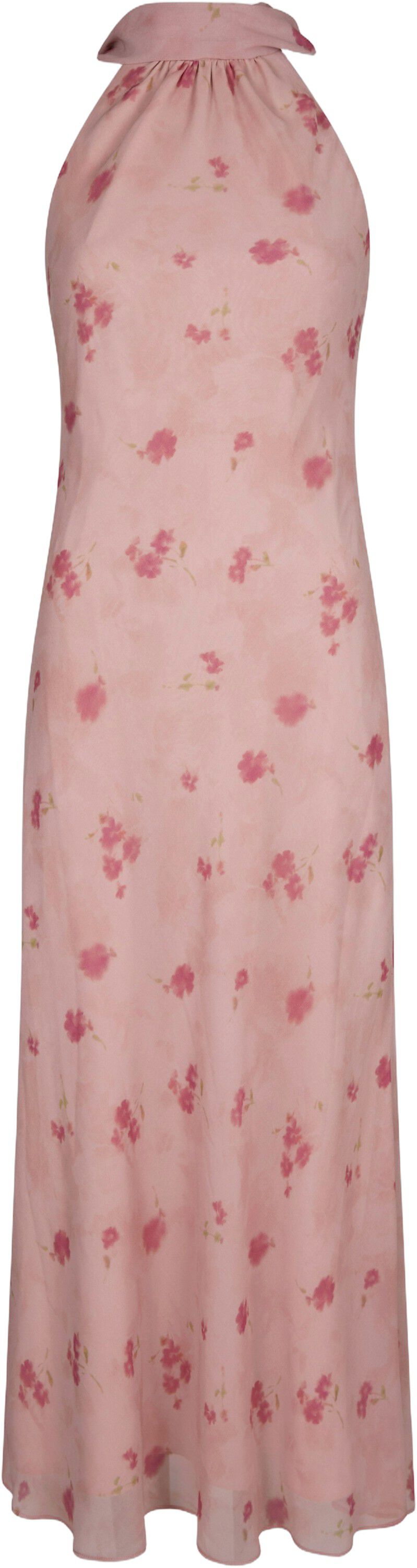 Fiona Blurred Flower Halter Neck Dr