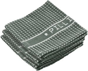 Diskdukar Pillivuyt 32 x 32 cm 3 st Grön/Vit 100% ekologisk