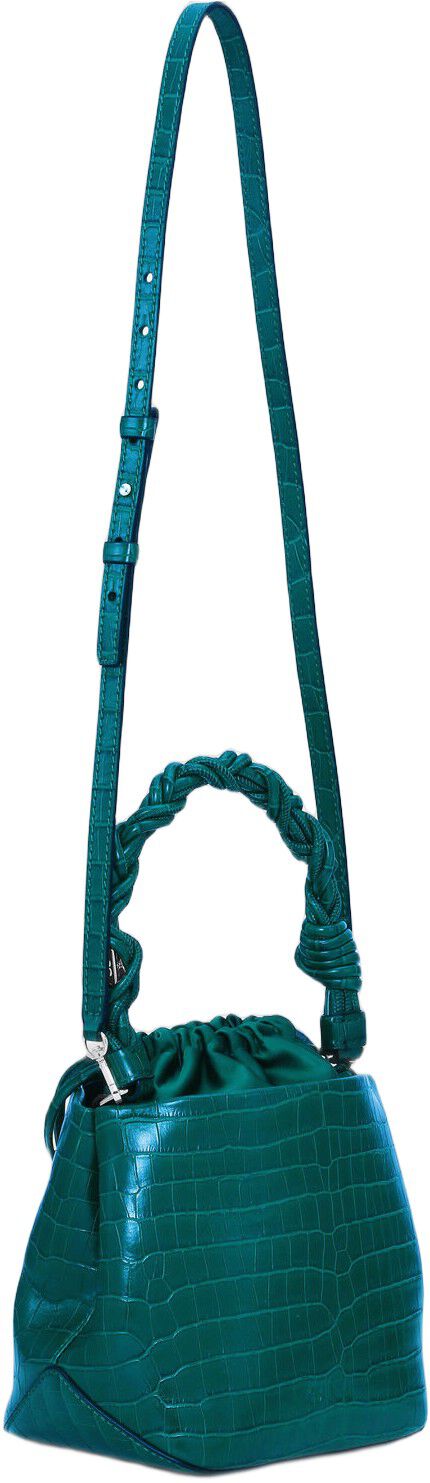 Ganni Bou Bucket Bag Croco