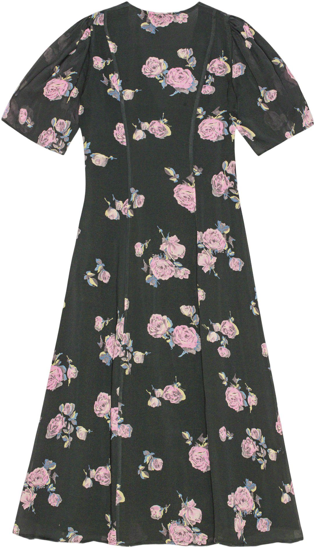 Fluid Crepe Wrap Midi Dress