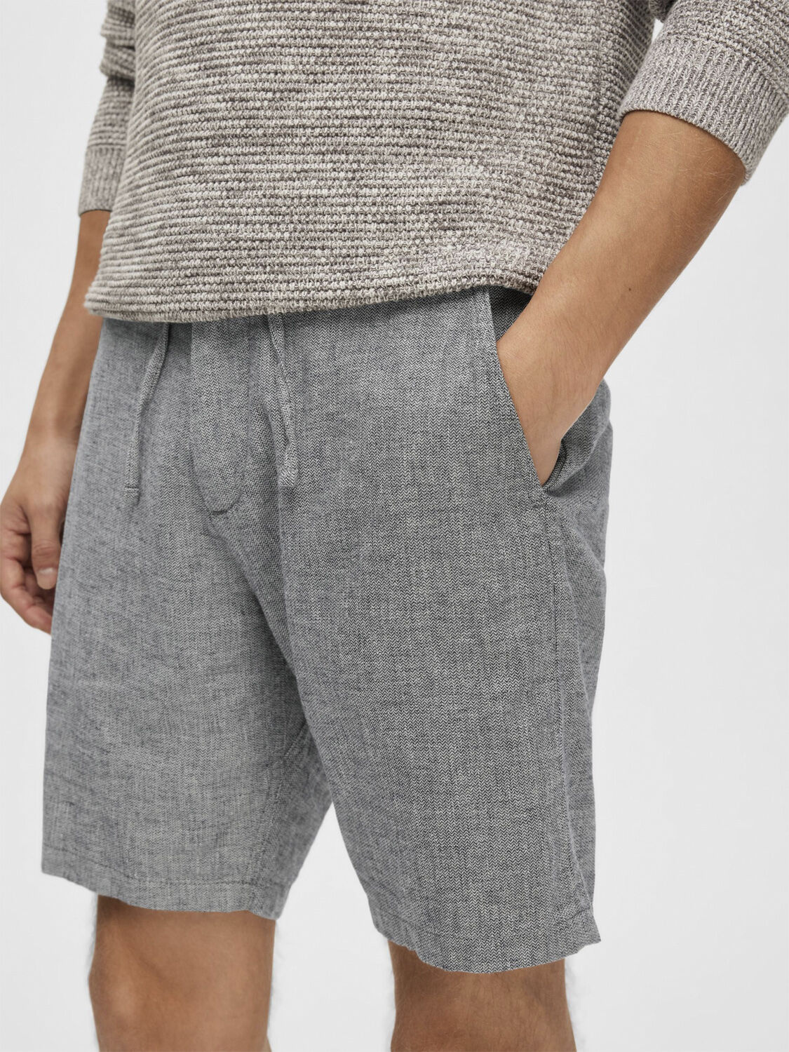 Slhregular-Brody Linen Bld Shorts Noos
