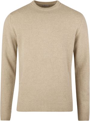 Pullover Knitted Crew Neck Carded Merino Wool