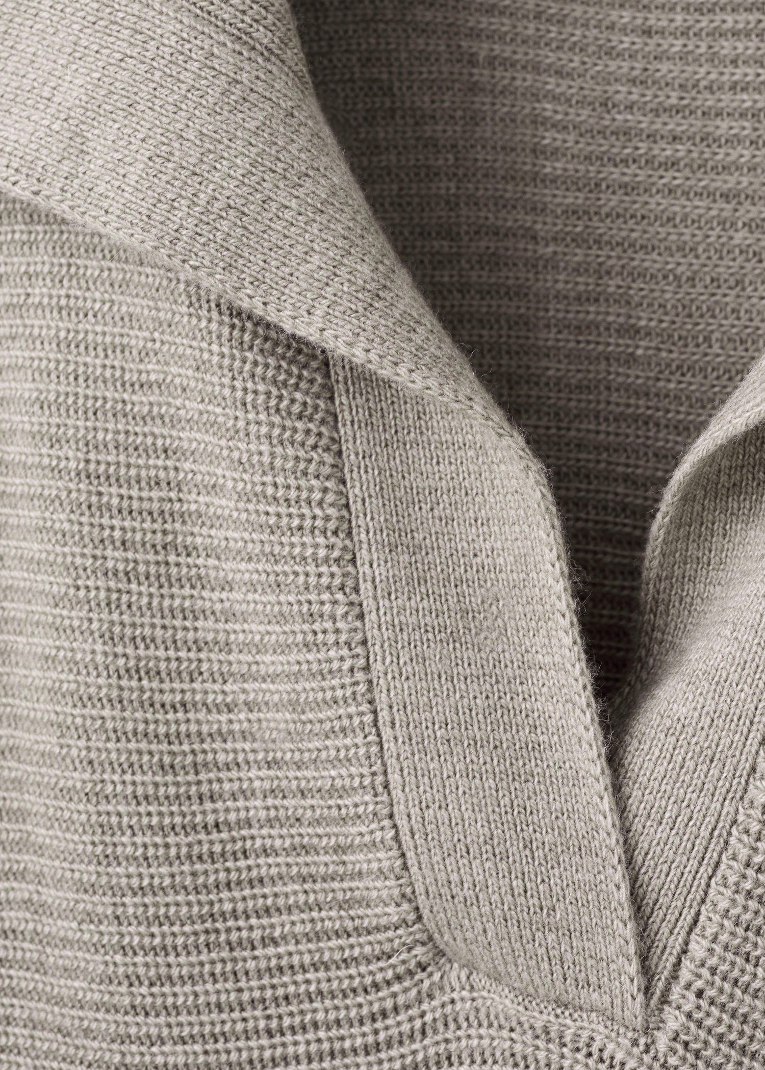 Polo-neck ribbed sweater
