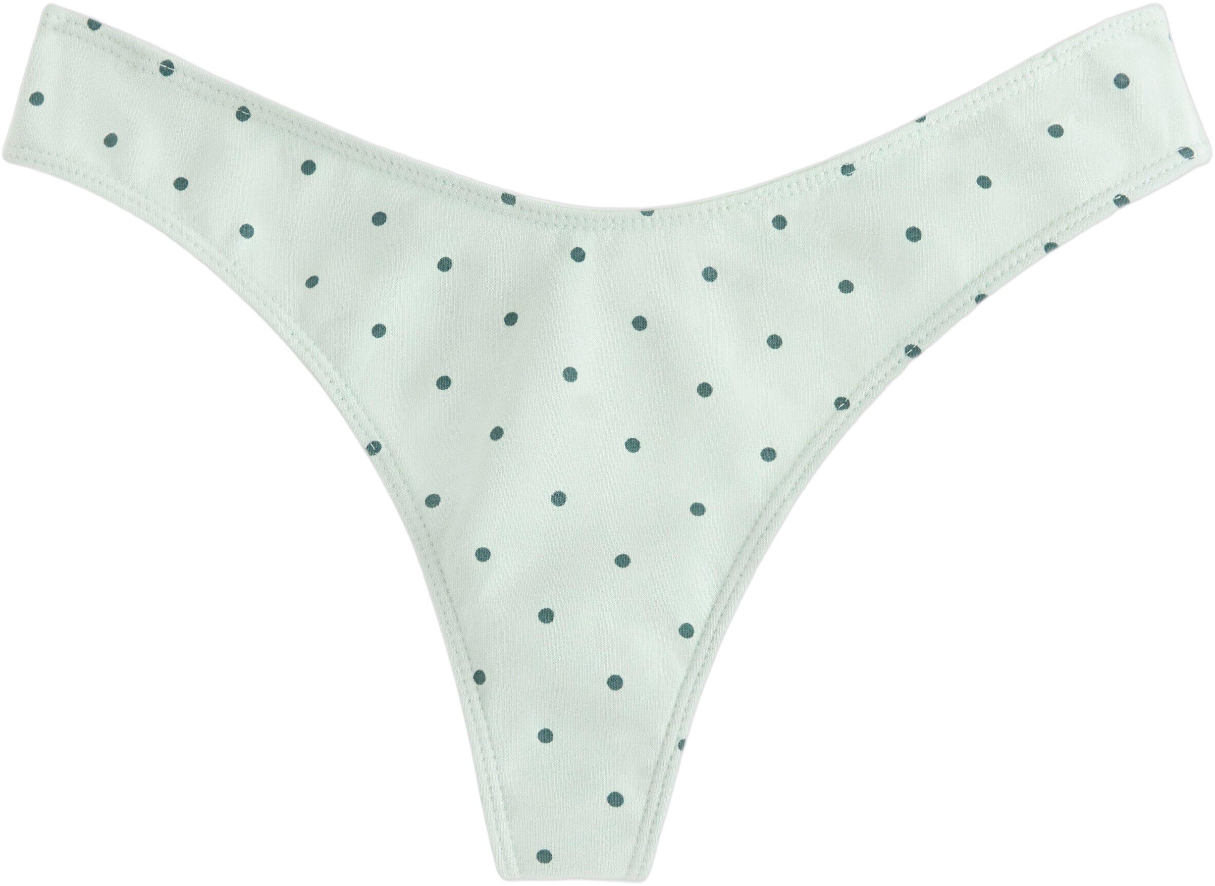 Cotton thong with a low-rise waist